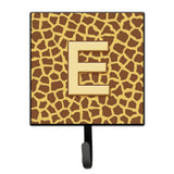 Caroline'S Treasures Letter E Initial Monogram-Giraffe Leash Holder Or Key Hooks, Small, Multicolor