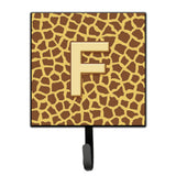 Caroline'S Treasures Cj1025-Fsh4 Letter F Initial Monogram-Giraffe Leash Holder Or Key Hook, Small, Multicolor