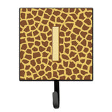 Caroline'S Treasures Cj1025-Ish4 Letter I Initial Monogram-Giraffe Leash Holder Or Key Hook, Small, Multicolor