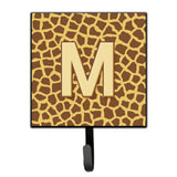 Caroline'S Treasures Cj1025-Msh4 Letter M Initial Monogram-Giraffe Leash Holder Or Key Hook, Small, Multicolor