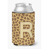 Letter R Initial Monogram - Giraffe Can Or Bottle Beverage Insulator Hugger
