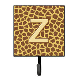 Caroline'S Treasures Cj1025-Zsh4 Letter Z Initial Monogram-Giraffe Leash Holder Or Key Hook, Small, Multicolor