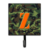 Caroline'S Treasures Cj1030-Zsh4 Letter Z Initial Monogram-Camo Green Leash Holder Or Key Hook, Small, Multicolor