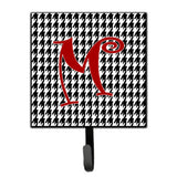 Caroline'S Treasures Cj1035-Msh4 Letter M Initial Monogram-Hounds Tooth Black Leash Holder Or Key Hook, Small, Multicolor