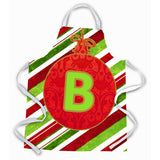 Caroline'S Treasures Cj1039-Bapron Christmas Ornament Holiday Initial Letter B Apron, Large, Multicolor