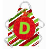 Caroline'S Treasures Cj1039-Dapron Christmas Ornament Holiday Initial Letter D Apron, Large, Multicolor