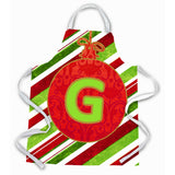 Caroline'S Treasures Cj1039-Gapron Christmas Ornament Holiday Initial Letter G Apron, Large, Multicolor