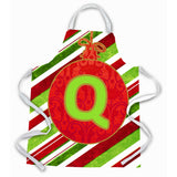Caroline'S Treasures Cj1039-Qapron Christmas Ornament Holiday Initial Letter Q Apron, Large, Multicolor