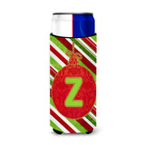 Christmas Oranment Holiday Monogram Initial Letter Z Ultra Beverage Insulators For Slim Cans Cj1039-Zmuk