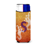 Halloween Ghosts Monogram Initial Letter S Ultra Beverage Insulators For Slim Cans Cj1040-Smuk