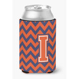 Caroline'S Treasures Cj1042-Icc Letter I Chevron Orange And Blue Can Or Bottle Hugger, Multicolor