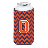 Letter O Chevron Orange Blue Tall Boy Beverage Insulator Hugger Cj1042-Otbc