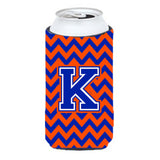 Letter K Chevron Orange And Blue Tall Boy Beverage Insulator Hugger Cj1044-Ktbc