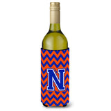 Letter N Chevron Orange And Blue Wine Bottle Beverage Insulator Hugger Cj1044-Nliterk