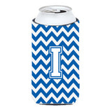 Letter I Chevron Blue And White Tall Boy Beverage Insulator Hugger Cj1045-Itbc