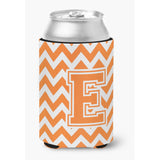 Caroline'S Treasures Cj1046-Ecc Letter E Chevron Orange And White Can Or Bottle Hugger, Multicolor
