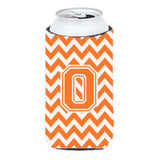 Letter O Chevron Orange And White Tall Boy Beverage Insulator Hugger Cj1046-Otbc