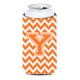 Letter Y Chevron Orange And White Tall Boy Beverage Insulator Hugger Cj1046-Ytbc