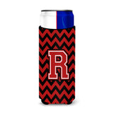 Letter R Chevron Black And Red Ultra Beverage Insulators For Slim Cans Cj1047-Rmuk