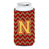 Letter N Chevron Garnet And Gold Tall Boy Beverage Insulator Hugger Cj1048-Ntbc