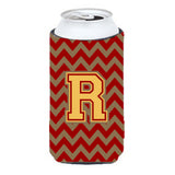 Letter R Chevron Garnet And Gold Tall Boy Beverage Insulator Hugger Cj1048-Rtbc