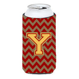 Letter Y Chevron Garnet And Gold Tall Boy Beverage Insulator Hugger Cj1048-Ytbc