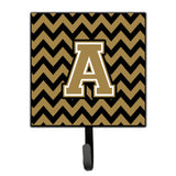 Caroline'S Treasures Letter A Chevron Black And Gold Leash Or Key Holder Cj1050-Ash4, Small, Multicolor