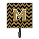 Caroline'S Treasures Letter M Chevron Black And Gold Leash Or Key Holder Cj1050-Msh4, Small, Multicolor