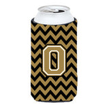 Letter O Chevron Black And Gold Tall Boy Beverage Insulator Hugger Cj1050-Otbc
