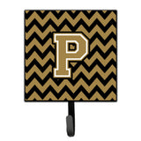 Caroline'S Treasures Letter P Chevron Black And Gold Leash Or Key Holder Cj1050-Psh4, Small, Multicolor