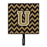Caroline'S Treasures Letter U Chevron Black And Gold Leash Or Key Holder Cj1050-Ush4, Small, Multicolor