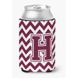 Caroline'S Treasures Cj1051-Hcc Letter H Chevron Maroon And White Can Or Bottle Hugger, Multicolor