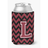 Caroline'S Treasures Cj1052-Lcc Letter L Chevron Garnet And Black Can Or Bottle Hugger, Multicolor