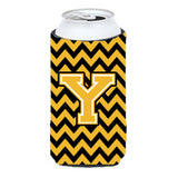 Letter Y Chevron Black And Gold Tall Boy Beverage Insulator Hugger Cj1053-Ytbc