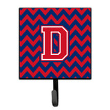Caroline'S Treasures Letter D Chevron Yale Blue And Crimson Leash Or Key Holder Cj1054-Dsh4, Small, Multicolor