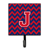 Caroline'S Treasures Letter J Chevron Yale Blue And Crimson Leash Or Key Holder Cj1054-Jsh4, Small, Multicolor