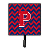 Caroline'S Treasures Letter P Chevron Yale Blue And Crimson Leash Or Key Holder Cj1054-Psh4, Small, Multicolor