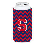 Letter S Chevron Yale Blue And Crimson Tall Boy Beverage Insulator Hugger Cj1054-Stbc