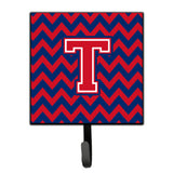 Caroline'S Treasures Letter T Chevron Yale Blue And Crimson Leash Or Key Holder Cj1054-Tsh4, Small, Multicolor