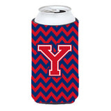 Letter Y Chevron Yale Blue And Crimson Tall Boy Beverage Insulator Hugger Cj1054-Ytbc