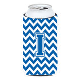 Letter I Chevron Blue And White Tall Boy Beverage Insulator Hugger Cj1056-Itbc