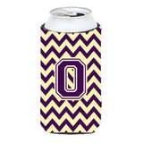 Letter O Chevron Purple And Gold Tall Boy Beverage Insulator Hugger Cj1058-Otbc