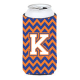 Letter K Chevron Blue And Orange Tall Boy Beverage Insulator Hugger Cj1060-Ktbc