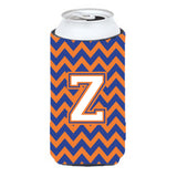 Letter Z Chevron Blue And Orange Tall Boy Beverage Insulator Hugger Cj1060-Ztbc