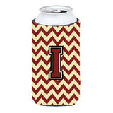 Letter I Chevron Maroon And Gold Tall Boy Beverage Insulator Hugger Cj1061-Itbc