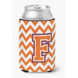 Caroline'S Treasures Cj1062-Fcc Letter F Chevron Orange And Regalia Can Or Bottle Hugger, Multicolor