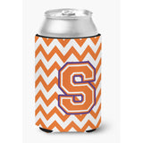 Caroline'S Treasures Cj1062-Scc Letter S Chevron Orange And Regalia Can Or Bottle Hugger, Multicolor