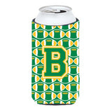 Letter B Football Green And Gold Tall Boy Beverage Insulator Hugger Cj1069-Btbc