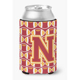 Caroline'S Treasures Cj1070-Ncc Letter N Football Cardinal And Gold Can Or Bottle Hugger, Multicolor