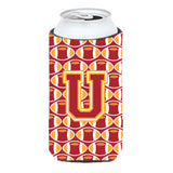 Letter U Football Cardinal And Gold Tall Boy Beverage Insulator Hugger Cj1070-Utbc
